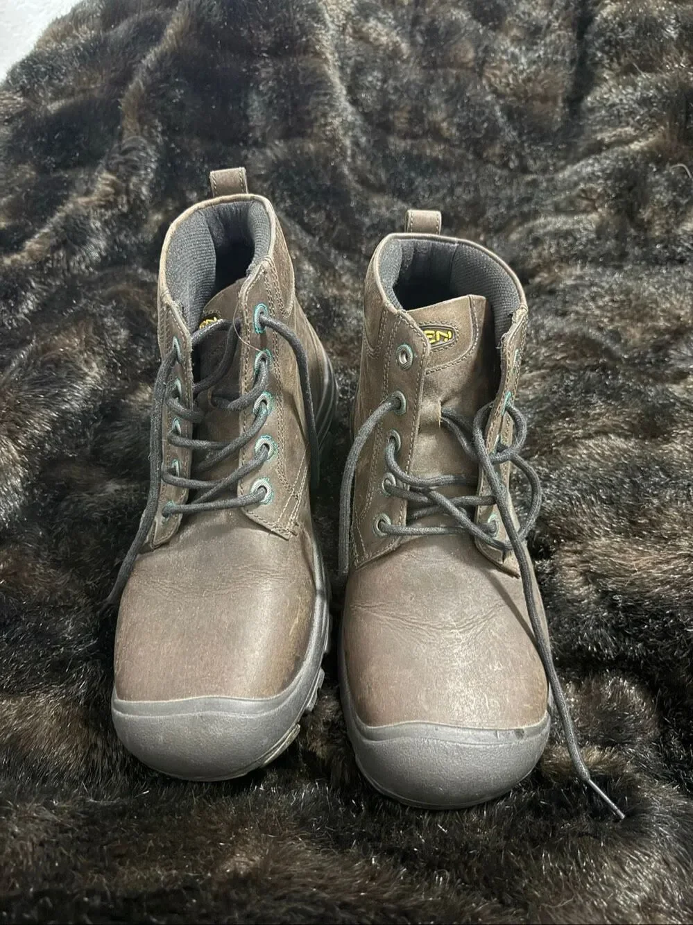 Mens Keen Ontario Leather Boots Shoes Brown  9 chukka shoes